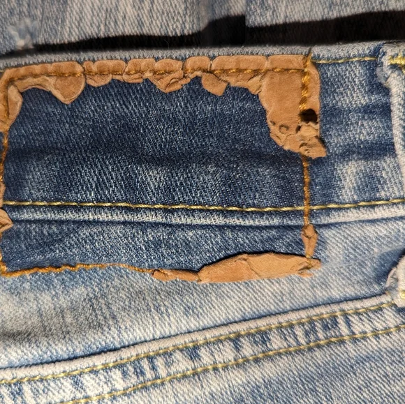 AMERICAN EAGLE OUTFITTERS Denim Shorts Bleached Distressed sz 29 - Picture 5 of 14